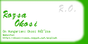 rozsa okosi business card